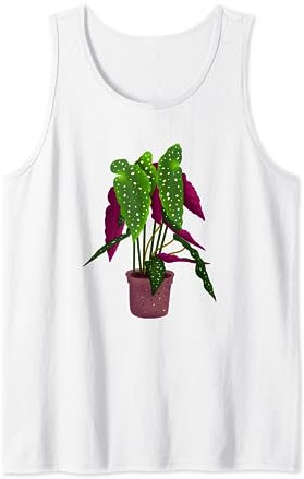 Cute Begonia Maculata houseplant in the pot floral for girl Tank Top
