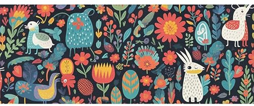 DNOVING 2 Rollen Geschenkpapier Tiere und Pflanzen Geburtstag - 147,3 x 58,4 cm Geschenkpapier für Jungen & Mädchen Geburtstag & Hochzeit GWP-340015396