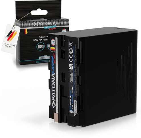 PATONA Platinium NP-F970 Akku 10500mAh Ersatzakku USB-C Input PD20W kompatibel mit Sony Camcorder, LED Indikatoren Beleuchtung Videoleuchte, Kamera Monitore, Battery NP-750 NP-F950 NPF970 NP F970