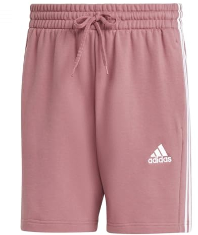 adidas Homme Essentials French Terry 3-Stripes Shorts, preloved Crimson, XL