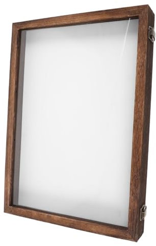 VILLFUL Boîte à Spécimens en Bois Vitrine en Verre Cadre d'Exposition pour Insectes Séchés et Plantes Séchées Boîte de Décorative pour Collection et Affichage