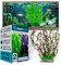 Aquabetta Lot de 2 plantes en plastique extra larges pour décoration d'aquarium – Grand poisson artificiel, axolotl et tortue – Accessoires d'aspect naturel – Décorations réalistes pour aquarium