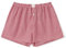 Dubute Lässige Damen-Shorts, kariert, elastisch, niedrige Taille, Pyjama, kurze Hose, lockere Lounge-Shorts, Harajuku, Streetwear, rot (a), M