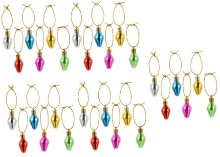 Ciieeo 200st Kleine Lampenperlen DIY-Werkzeug Bart Weihnachtskugeln Weihnachtsglühbirnen Christbaumschmuck Gesichtshaarkugeln Christbaumkugeln Plastik Bunt