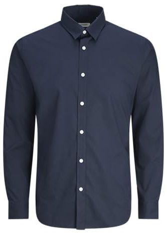JJ Rebel Herren Jrebgavin Solid Shirt Ls Noos Hemd (1er Pack)