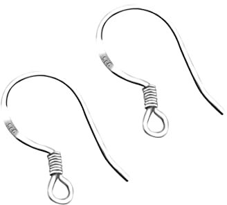 925 Sterling Silver Wire Earring Hooks Fish Hook Earrings French Earwires for DIY Crafts 10 Pairs