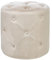 Pouf Samt beige rund 40 cm gesteppt mit Knopfheftung Chesterfield-Stil Corolla