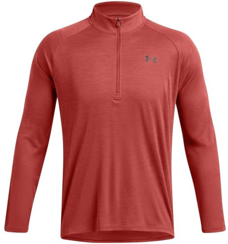 Under Armour Mens Tech Half Zip Top Earthen Orange L