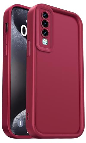 PanXCase Silikon Hülle für Huawei P30 | Weiche Leichte Hülle, Kameraschutz, Stoßfest, Kratzfest, Ergonomisch Konkave Rückseite, Komfortabler Griff, Wine Red