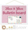Umtiti PK-Linen-2636WH Tableau d'affichage en lin rose avec cadre en bois blanc 26 x 36 cm