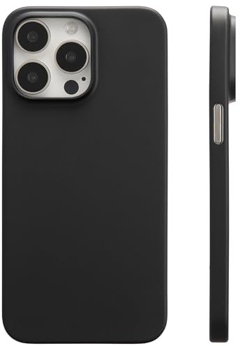 NUCASE Custodia per iPhone 13 Pro MAX Ultra Sottile (Original Ultra Thin Case 0,35 mm). Design ultra sottile, pulito e minimalista con una vestibilità precisa. Protezione elegante e naturale. (Nero)