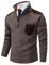 BERCIELY Knit Sweater Herren Weich Langarm Pulli Slim Fit Komfortabel Rundhals Strickpullover Herren Winter Casual Warm Einfarbig Pullover Herren D-Coffee L