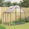 IKAYAA Gewächshaus mit Fundamentrahmen Gewächshaus Winterfest Gewächshaus Aluminium Treibhaus Gartenhaus Winterfest Aufzucht Tomatenhaus Frühbeet und Pflanzenhaus Alu-Anthrazit-169 x 169 x 195 cm