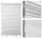Double Roller blind Duorollo with Cassette and Pearls in White, Grey, Gold Height: 200 cm (Gold, 160 x 200 cm (Breite x Höhe))