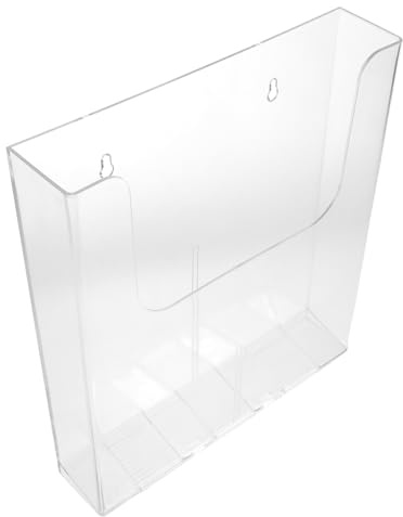 DINHEAROM Acryl Wandmontierter Dokumentenhalter Für Zeitschriften Und Poster Installieren Transparent Vielseitig Und Platzsparend Für Büro Und Zuhause