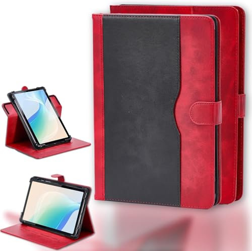 Custodia Compatibile per Archos SPAC T110 FHD 4G ULTRA Tablet Cover Custodia Case Rotazione a 360 gradi Angeli Multi-Viewing Custodia in pelle PU Stand Folio Rosso
