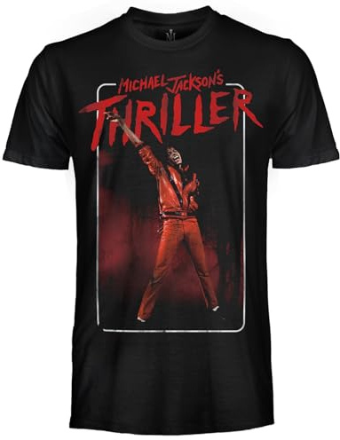 CRAZY FOR ROCK Michael Jackson offizielles Thriller T-Shirt, Unisex, Baumwolle, reguläre Passform, für Erwachsene und Jungen