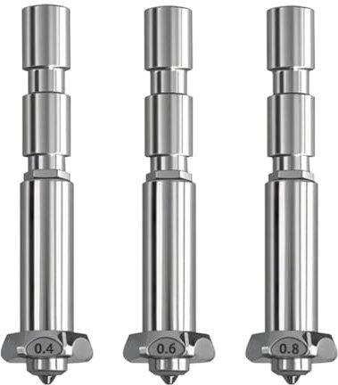 0.4MM 0.6MM 0.8MM Integrierte Gehärtete Stahldüsen für Kobra 3 Max Combo, Schnellwechsel High Flow High Speed Kehlrohrdüsen Druckkopf Extruder Hotend Kit für Anycubic Kobra 3 Max Combo Drucker