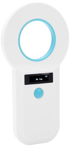 Pongnas Microchip Scanner, Hundemikrochip -Scanner PET Microchip PET ID 134.2kHz 125 kHz Wiederaufladbare Tierkartenleser mit Speicherfunktion für