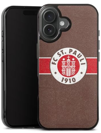 Silikon Hülle kompatibel mit Apple iPhone 17 Case schwarz Handyhülle FC St. Pauli Offizielles Lizenzprodukt Logo