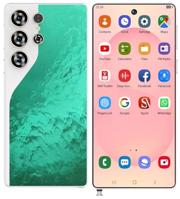 COTSRGT S26 Ultra Smartphone, 16GB RAM 1TB ROM, 8000mAh Batteria, Android 14, 72MP 108MP Waterproof Camera, 7.3 Inch Outdoor Mobile Phone Unlocked, 5G 3-Card Slot NFC,Green-7.3 Inch