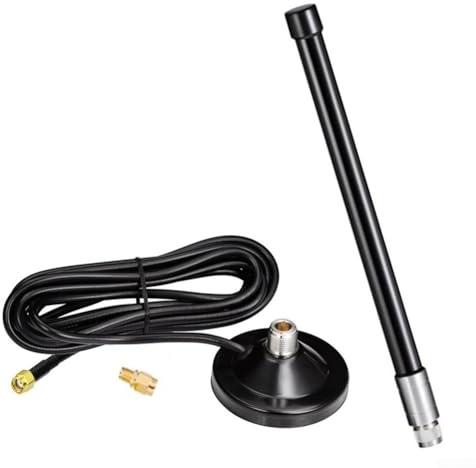 Helium-Antenne für LoRa, 915 MHz, 868 MHz, mit Sockel und magnetischer Halterung, schwarze Antenne, 32 cm, Kit mit kleinem Adapter für Bobcat