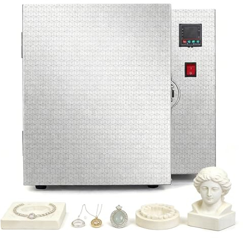 Horno Eléctrico para Cerámica en el Hogar, Controlador Digital PID con Precisión de ±1°C, Mini Horno para Joyería, Arcilla Metálica, Cerámica, Fusión de Esmalte, Manualidades DIY (15x15x20cm)