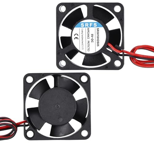 sourcing map 3010 Fan 30mm x 10mm 1-1/5 Inch 24V Small Plastic Cooling Fan 2 Pin for Computer PC Case CPU Heatsink 3D Printer Desktop Cooling Router Server(2 PCS)