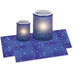 Ludwig Bähr Laternenzuschnitte Sternenhimmel Transparentpapier 115g/qm 15,5x37cm VE=25 Blatt