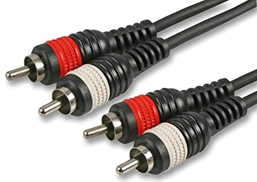 Pulse PLS00173 2x Phono (RCA) Male to 2x Male Lead, 3m, Black