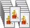 WOLTU Bilderrahmen 18x24 cm 15er Set Fotorahmen aus Kunststoff mit Passepartout, Posterrahmen zum vertikalen oder horizontalen Aufhängen/Aufstellen, Collage Wanddeko, Schwaz