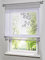 SIMPVALE Raffrollo/Innenvorhang für Fenster, einteilig, mit Blumenstickerei, grau, 100_x_140_cm