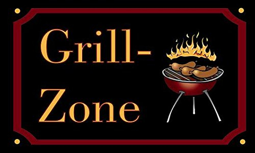 U24 Flagge Fahne Grill-Zone Grillfahne BBQ 90 x 150 cm