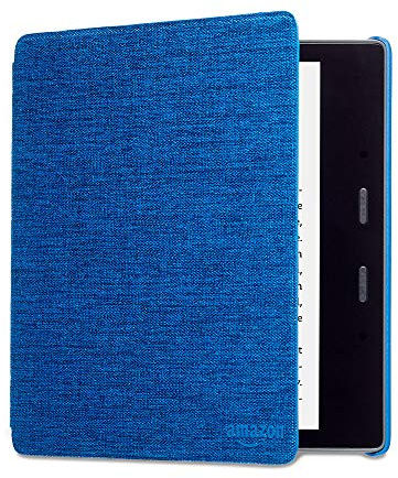 Kindle Oasis Water-Safe Fabric Cover, Blue — Compatible with 9th (2017 release) and 10th generation (2019 release)