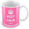 FT Keep Calm I'm a Teenager Ceramic White 11oz Mug (Pink)