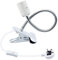 Clip On Bulb Holder E27 with On/Off Switch UK Plug 360 Degrees Flexible Lamp Holder Clip E27 Edison Screw Lamp Holder Base for Desk and Offices Garages Kitchens