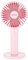 Unold 86624 Breezy II Pink - Handventilator Rosa, tragbarer Mini Ventilator, Standfuß, Akku bis 8 Std, inkl. USB- Ladekabel