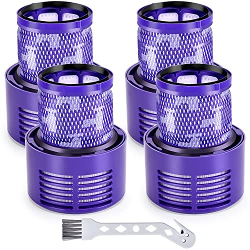 Artraise Filtro per Dyson V10, 4 Pezzi Filtri Ricambio per Dyson V10 Absolute Animal Cyclone Total Clean SV12 Aspirapolvere, Sostituire le parti # 969082-01