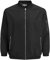 Herren JACK & JONES Leichte Bomber Jacke Plus Size | College Übergangs Blouson | Große Übergrößen JJERUSH, Farben:Schwarz-2, Größe Jacken:XXL