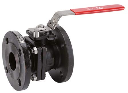 Syveco 778065 Serie 778 Kugelhahn, Teilt Karosseriestahl Klasse 150 PN20 Flansche, ISO-Platte, PTFE + Glassitze, Brandschutz, ATEX, Edelstahlgriff, Leistungsbereich, M65 Class 150 PN20