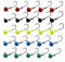 25 Packungen Basshaken Ned Rig Finesse Shroom Jigköpfe Angeln Pilz Haken Kit Kopf Crappie Jigs Haken für weiche Köder (1/10 Unz- 3,2 g/25 Stück)