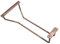 Abcsea 1 Piece Red Copper Wine Glass Holder Under Cabinet, Hanging Stem Glass Holder, Wine Glass Holder, Stemware Rack, 22 cm 1 Row