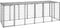 Susany Dog Kennel with Lockable Door Steel Construction Outdoor Animal Pet Supplies Runs Puppy Enclosure Safety Pet Kennel Cage Water-Resistant UV-Resistant Large Dog House Silver 330x110x110 cm Steel
