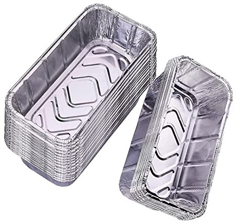 DONSIQIZZ 30-Pack Grease Tray Liner Drip Pan Liners for Members Mark 5-Burner Outdoor Flat Top Gas Griddle l Replacement 5 Burner Griddle Aluminum Foil Grease pan Disposable