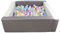 Piscina Infantil para niños de Bolas Pelotas 300 Piezas Cuadrado ecocuero (Color de la Piscina/de Las Bolas: Blanco, Gris/Rosa, Azul, Amarillo (Pastel))