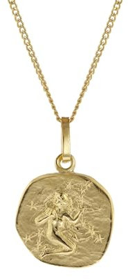 trendor Kinder-Halskette mit Sternzeichen Jungfrau 333/8K Gold edles Tierkreiszeichen liebevoller Halsschmuck Kette für Mädchen und Jungen 15022-09-42 42 cm