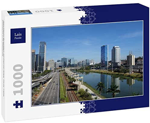Lais Puzzle Sao Paulo/Brasilien: Pinheiros-Allee, Fluss Tiete, Stadtbild und Gebäude 1000 Teile