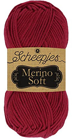 Scheepjes 1679-2 Merino Soft Baumwolle Garn, 50% Superwash-Merinowolle Mikrofaser 25% Acryl, 623 Rothko, 10x50g, 10 Count