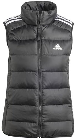 adidas Damen Essentials 3-Stripes Light Down Vest, Black, XS