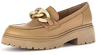 Gabor Damen Slipper, Frauen Slip On,Best Fitting,Loafer,College Schuhe,Businessschuhe,Slip-ons,Mokassins,Chino(Panna/goldmatt,42 EU / 8 UK